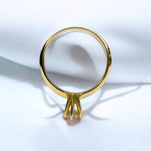 14k Gold Diamond Ring Sz 6.25 1/3ct Round Cut Solitaire Wedding Ring 1.4g - Picture 12 of 16